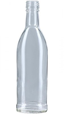 Бутылка стеклянная 250мл Лепесток под резьбу 28мм KBR646-01 фото