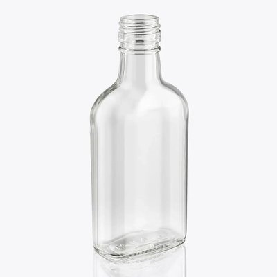 Бутылка стеклянная 200мл Фляга под резьбу 28мм, Пак 36шт AK288-01 фото