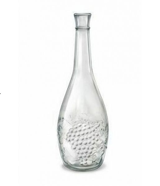 Пляшка скляна 1000мл Grozdi з тисненням під пробку KBT700-01 фото