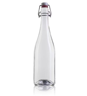 Пляшка скляна Prosecco 750мл з бугельним замком прозора KBB697-01 фото