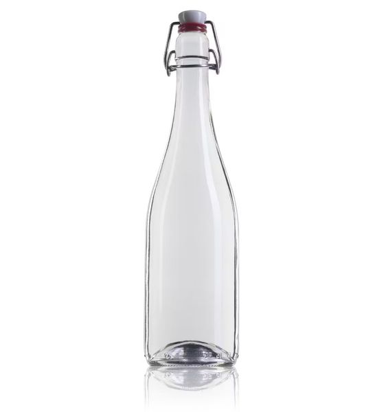 Пляшка скляна Prosecco 750мл з бугельним замком прозора KBB697-01 фото