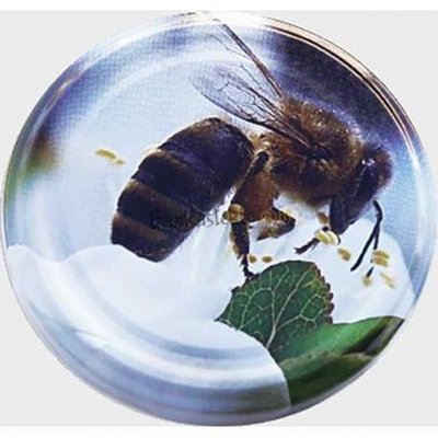 Кришка гвинтова Твіст офф 82мм бджола на квітці KK450-01 фото