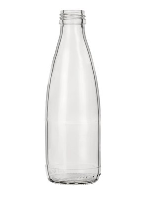 Пляшка скляна 250мл MINERAL під різьбу 28мм прозора KBR715-01 фото