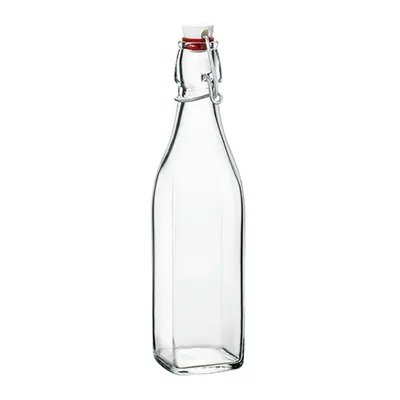 Бутылка квадратная 500мл (0.5л) с бугельным замком KBB617-01 фото