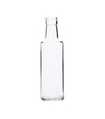 Пляшка скляна 100мл DORICA під різьблення 31.5мм прозора KBR436-01 фото