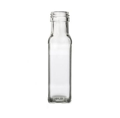 Пляшка скляна 100мл MARASCA під різьблення 31.5мм прозора KBR437-01 фото