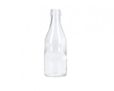 Бутылка стеклянная 50мл MINI под резьбу 18мм круглая KBR257-01 фото