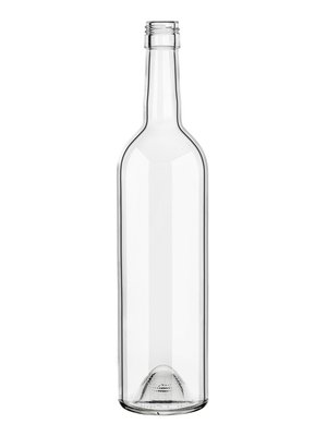 Бутылка стеклянная винная 750мл BORDO под резьбу 28мм KBR698-01 фото